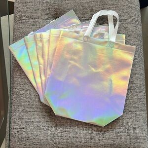 6 iridescent reusable gift bags